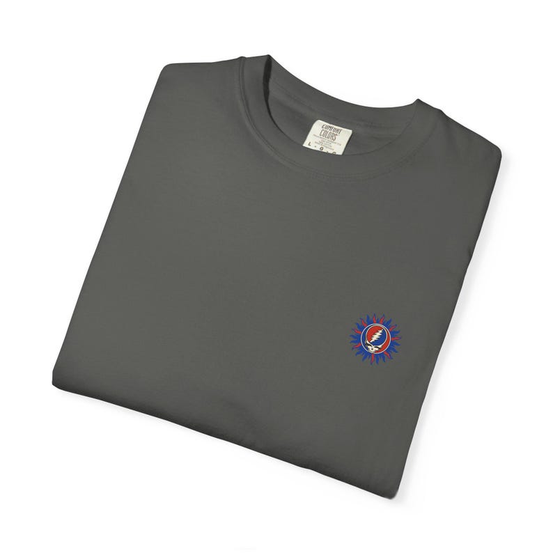Grateful Dead Sun Shirt | Steal Your Face Mini Chest Tee | Comfort Colors