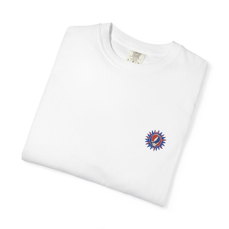 Grateful Dead Sun Shirt | Steal Your Face Mini Chest Tee | Comfort Colors