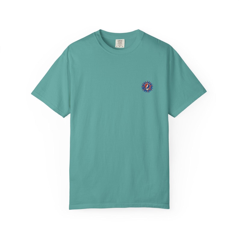 Grateful Dead Sun Shirt | Steal Your Face Mini Chest Tee | Comfort Colors
