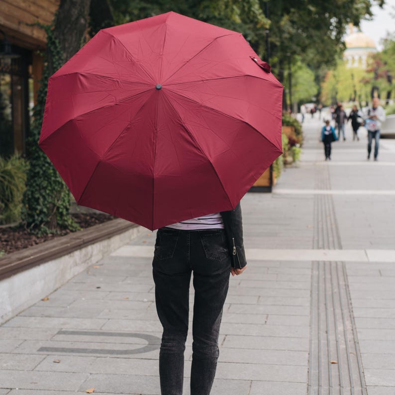 Folding Umbrella with Ring, Auto Open and Close, Useful Gift for Men