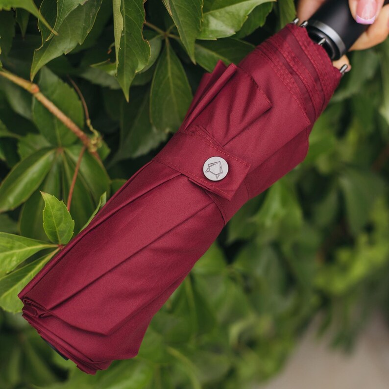 Folding Umbrella with Ring, Auto Open and Close, Useful Gift for Men