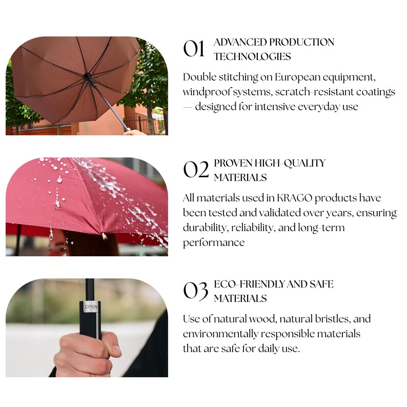 Folding Umbrella with Ring, Auto Open and Close, Useful Gift for Men