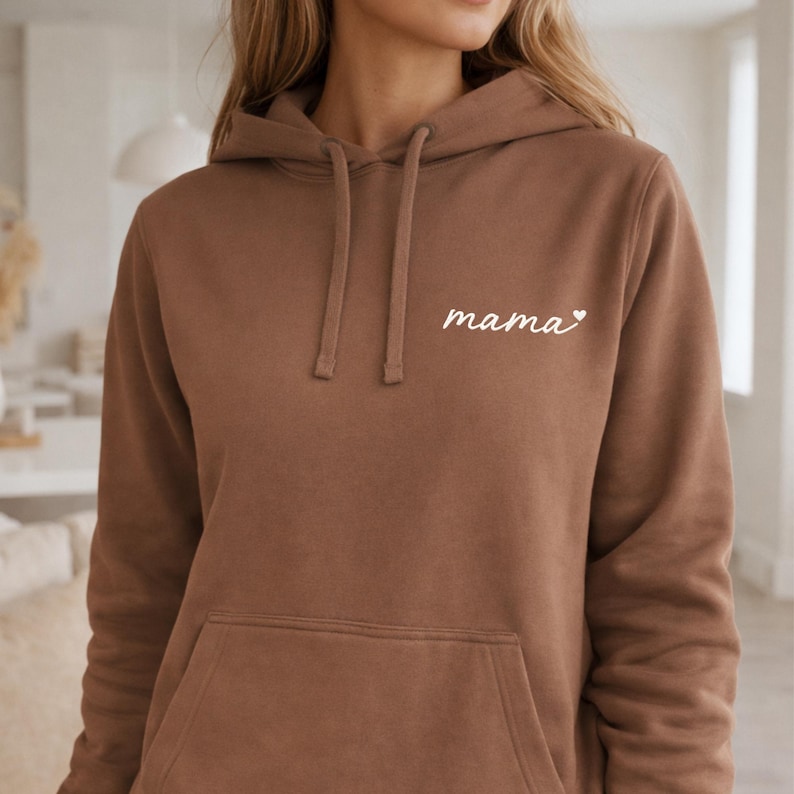 Embroidered Personalised Mama Sweatshirt, Mother's Day Gift, New Mum Gift, Wear my heart on sleeve, Custom Kids Names on Sleeve Jumper