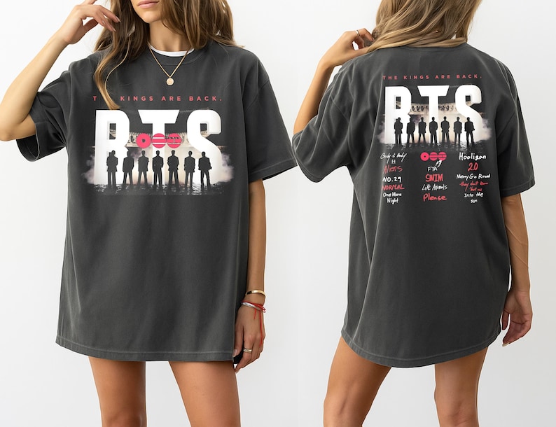 BTS Arirang Tracklist The Kings Are Back Shirt, Bangtan 2026 Album Songs Concert Tee, Merch Gift for Kpop Fan