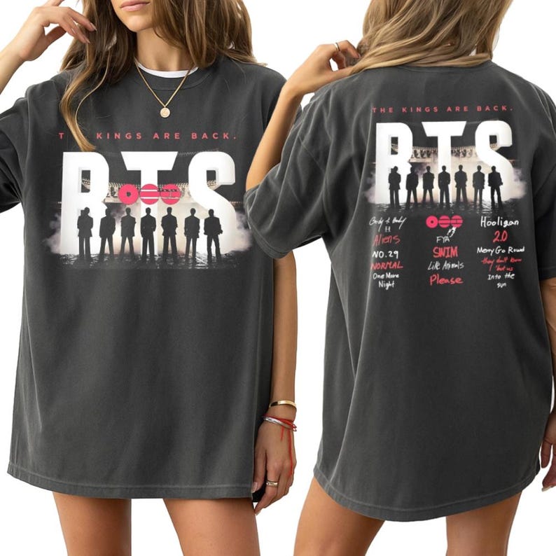 BTS Arirang Tracklist The Kings Are Back Shirt, Bangtan 2026 Album Songs Concert Tee, Merch Gift for Kpop Fan