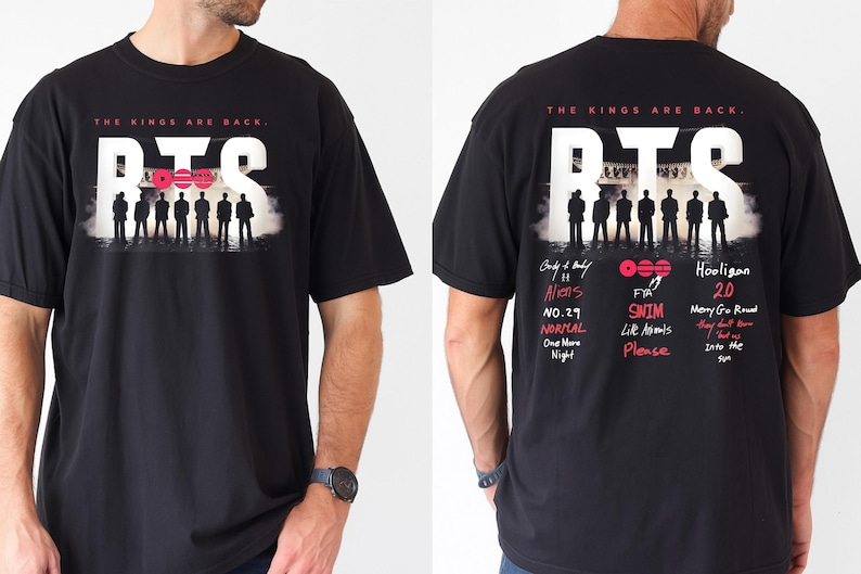 BTS Arirang Tracklist The Kings Are Back Shirt, Bangtan 2026 Album Songs Concert Tee, Merch Gift for Kpop Fan
