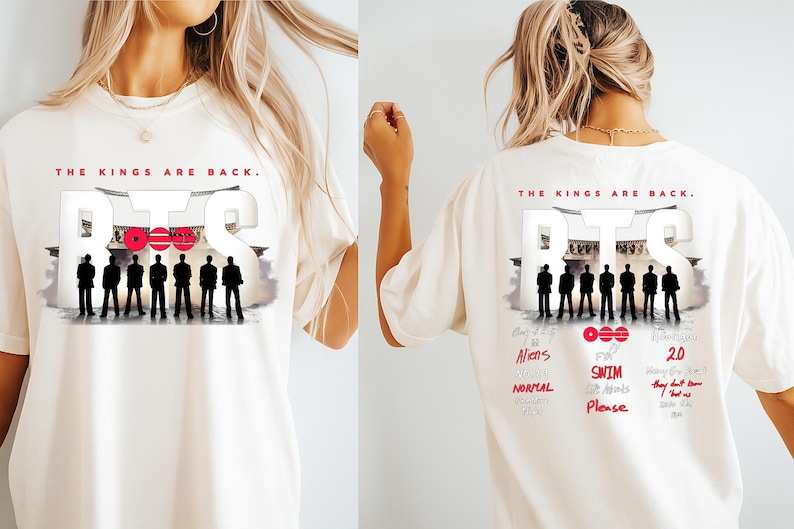BTS Arirang Tracklist The Kings Are Back Shirt, Bangtan 2026 Album Songs Concert Tee, Merch Gift for Kpop Fan