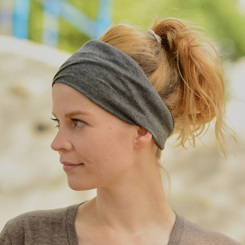 100% Organic Cotton Headband, Made in Japan, Womens Headband, Mens Headband, Chemo Headband, Wide Hair Band, Head Wrap, Japanese Fashion